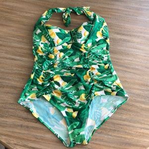 Tropical Plus Size One Piece